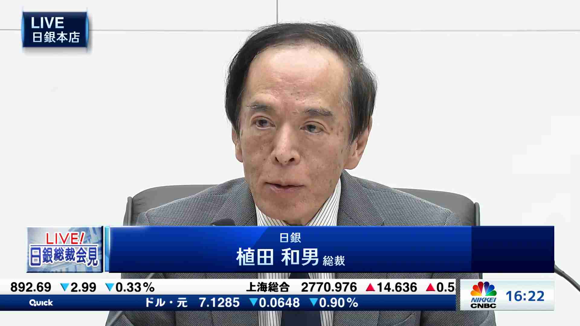 LIVE! 日銀総裁会見(2024/01/23) 日経CNBC online