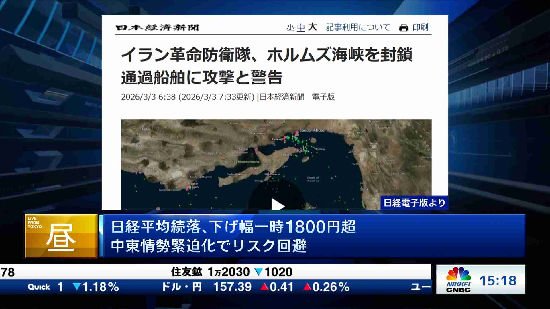 Check! ラスト15min.(2026/03/03) | 日経CNBC online