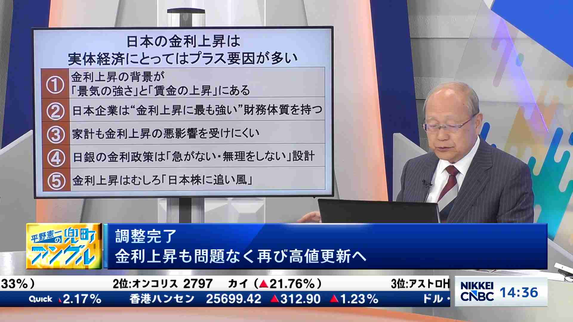 調整完了 金利上昇も問題なく再び高値更新へ - 平野憲一の兜町アングル